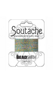 Beadsmith soutache cord 3mm - textured Metallic rainbow